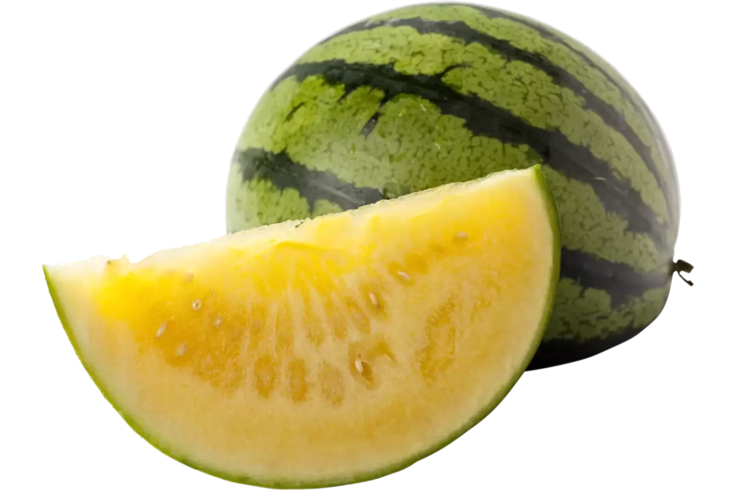 Watermeloen seedless geel stuk 1