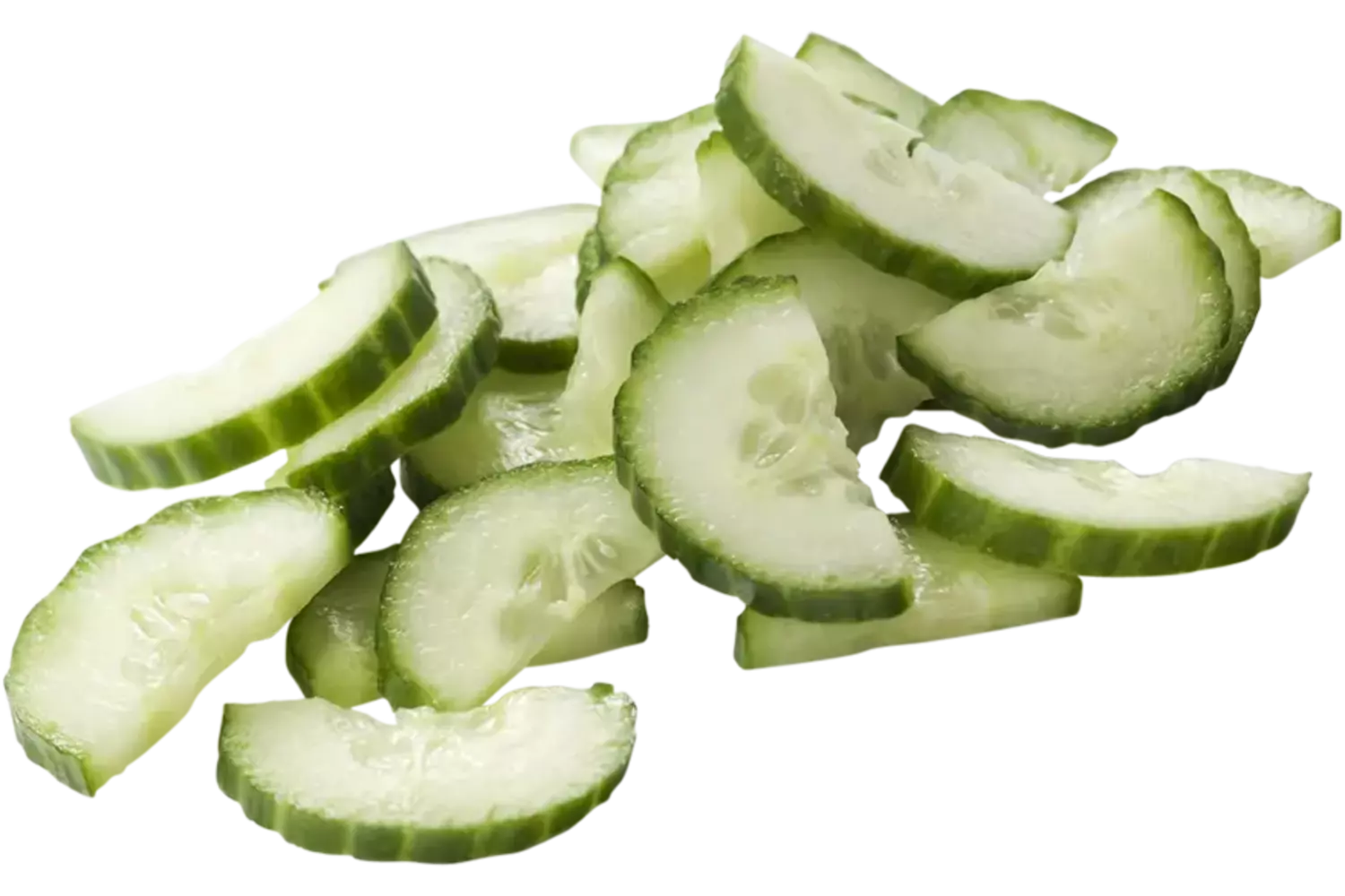 Komkommer halve schijf met schil 4mm 1kg stuk 1