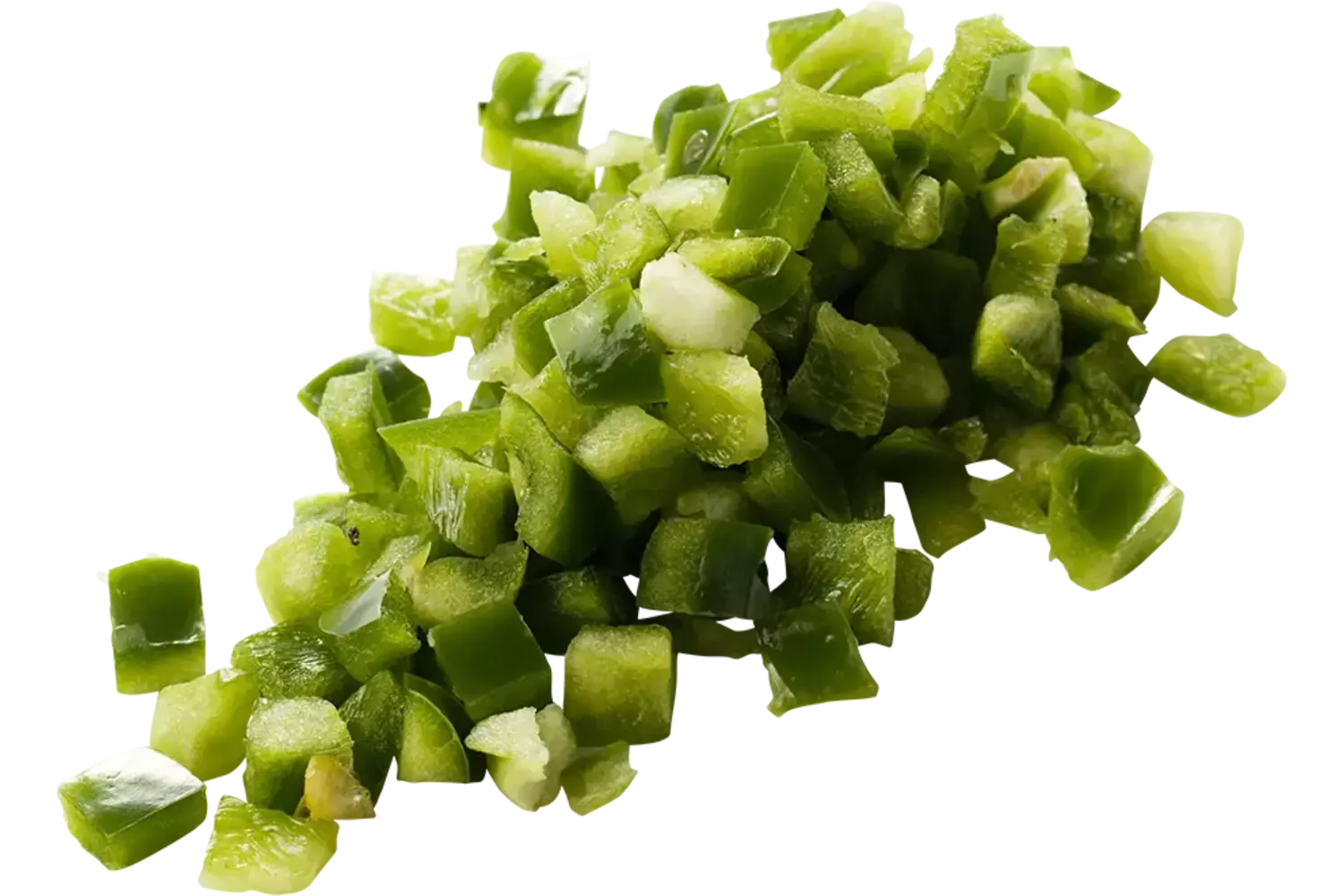 Paprika groen brunoise 10mm 1kg stuk 1