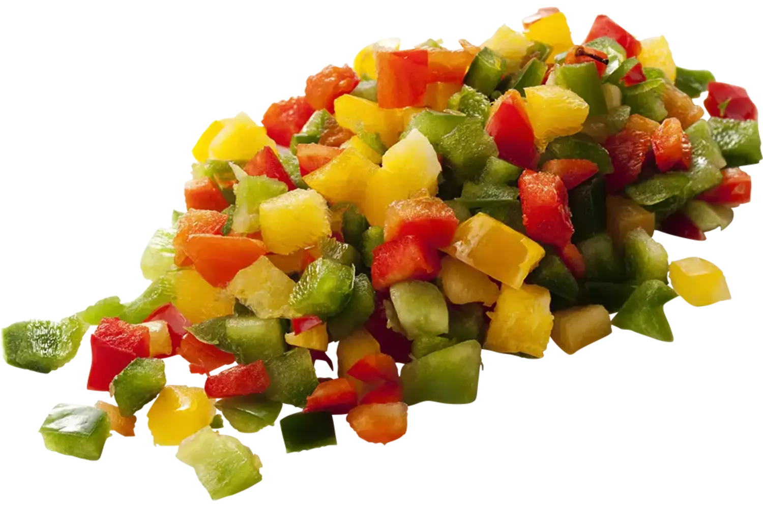 Paprika gemengd brunoise 10mm bak 500gr stuk 1