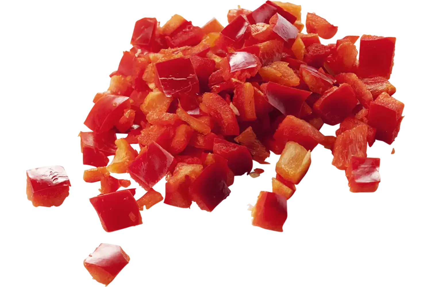 Paprika rood brunoise 20mm zak 1kg stuk 1