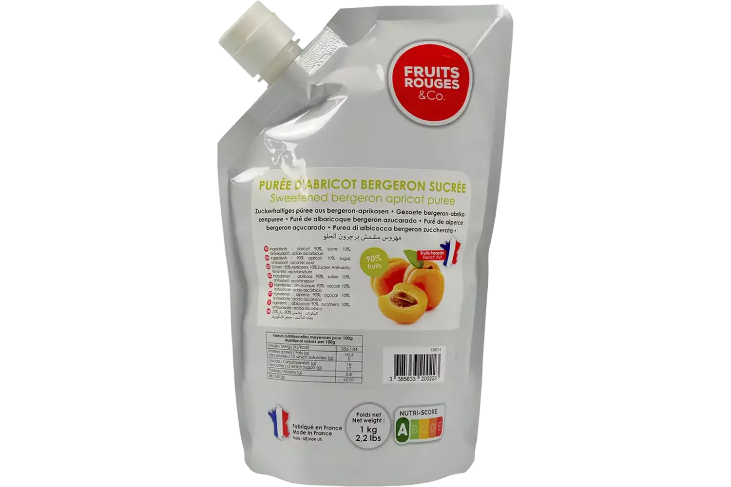 Fruitpuree Abrikoos 1kg. stuk 1