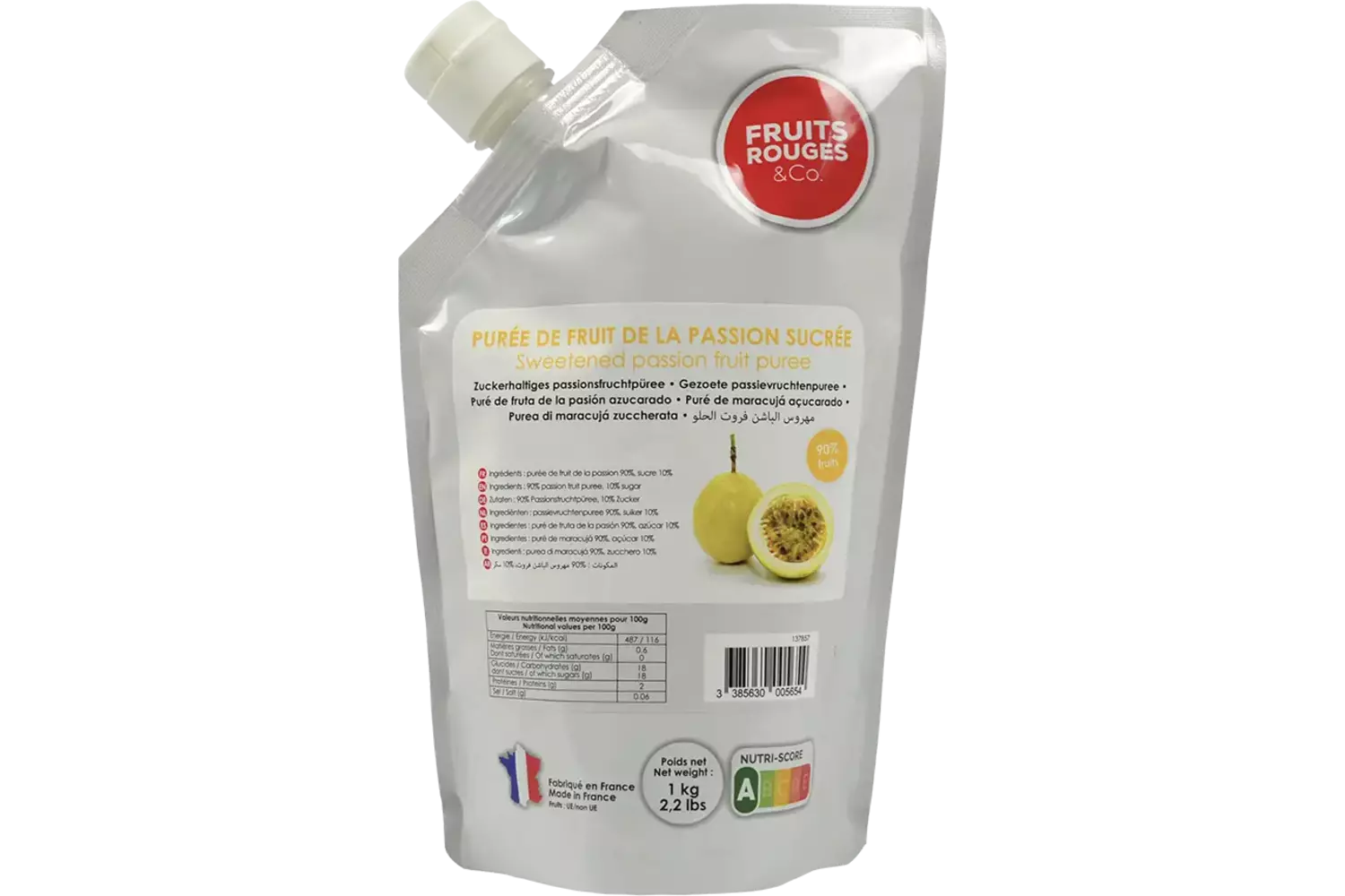 Fruitpuree passievrucht 1kg stuk 1