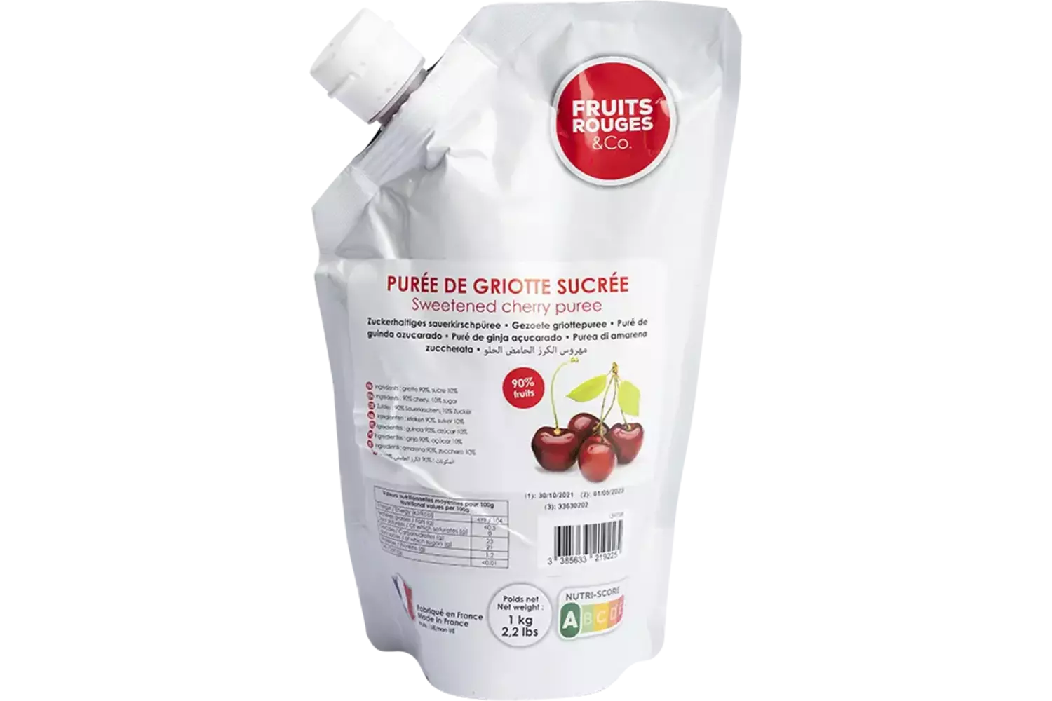Fruitpuree morel kersen 1kg stuk 1
