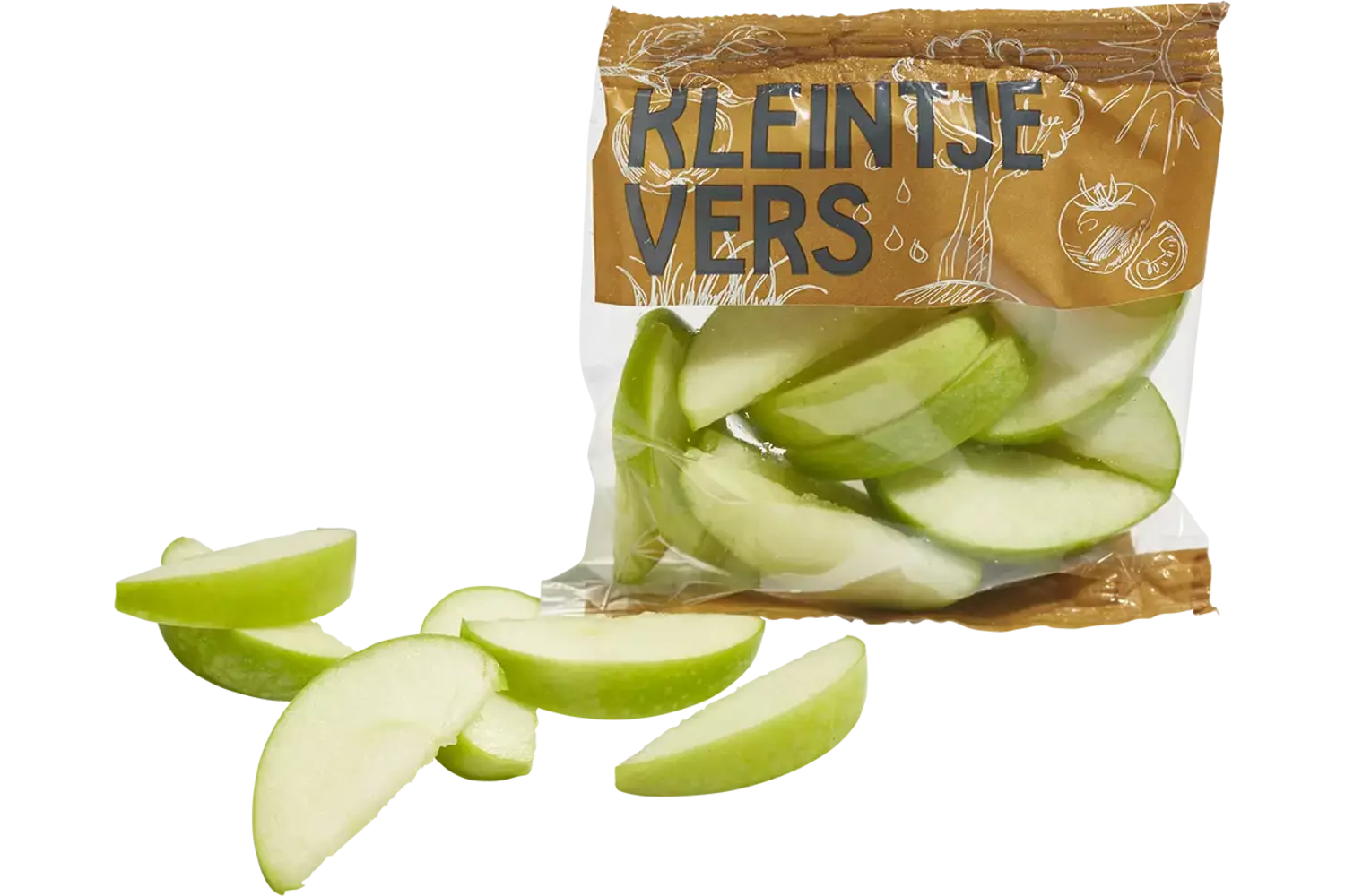 Appel groen partjes snackfruit 5x120gr stuk 1