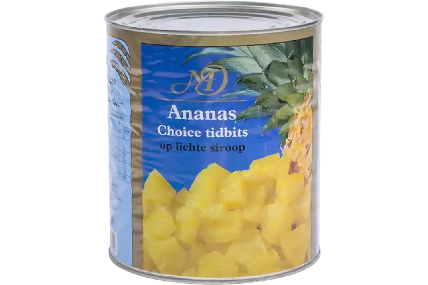 Ananas tidbits blik 3kg stuk 1