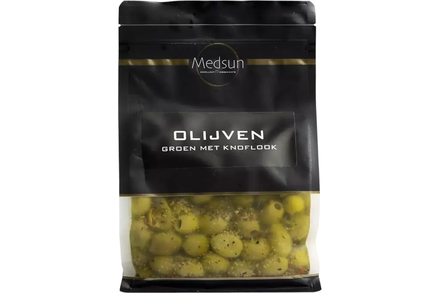 Olijven groen met knoflook 1kg stuk 1