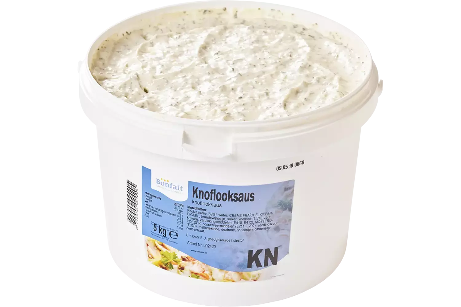 Knoflooksaus emmer 2,5kg stuk 1